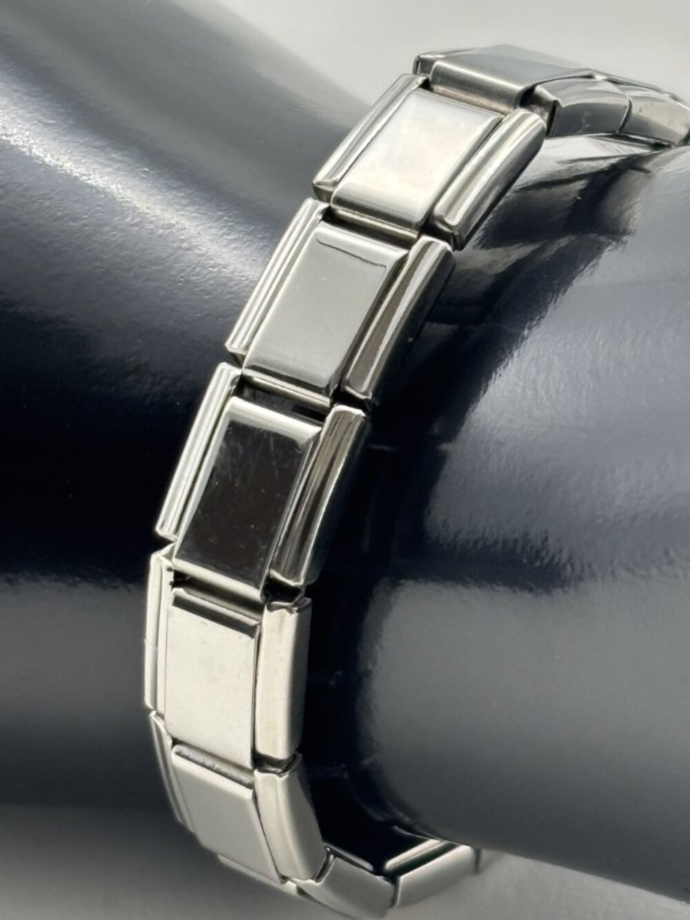 Vintage Manuel Zed Charm Bracelet Stainless Steel Expandable Links Puzzle Design - Picture 10 of 15